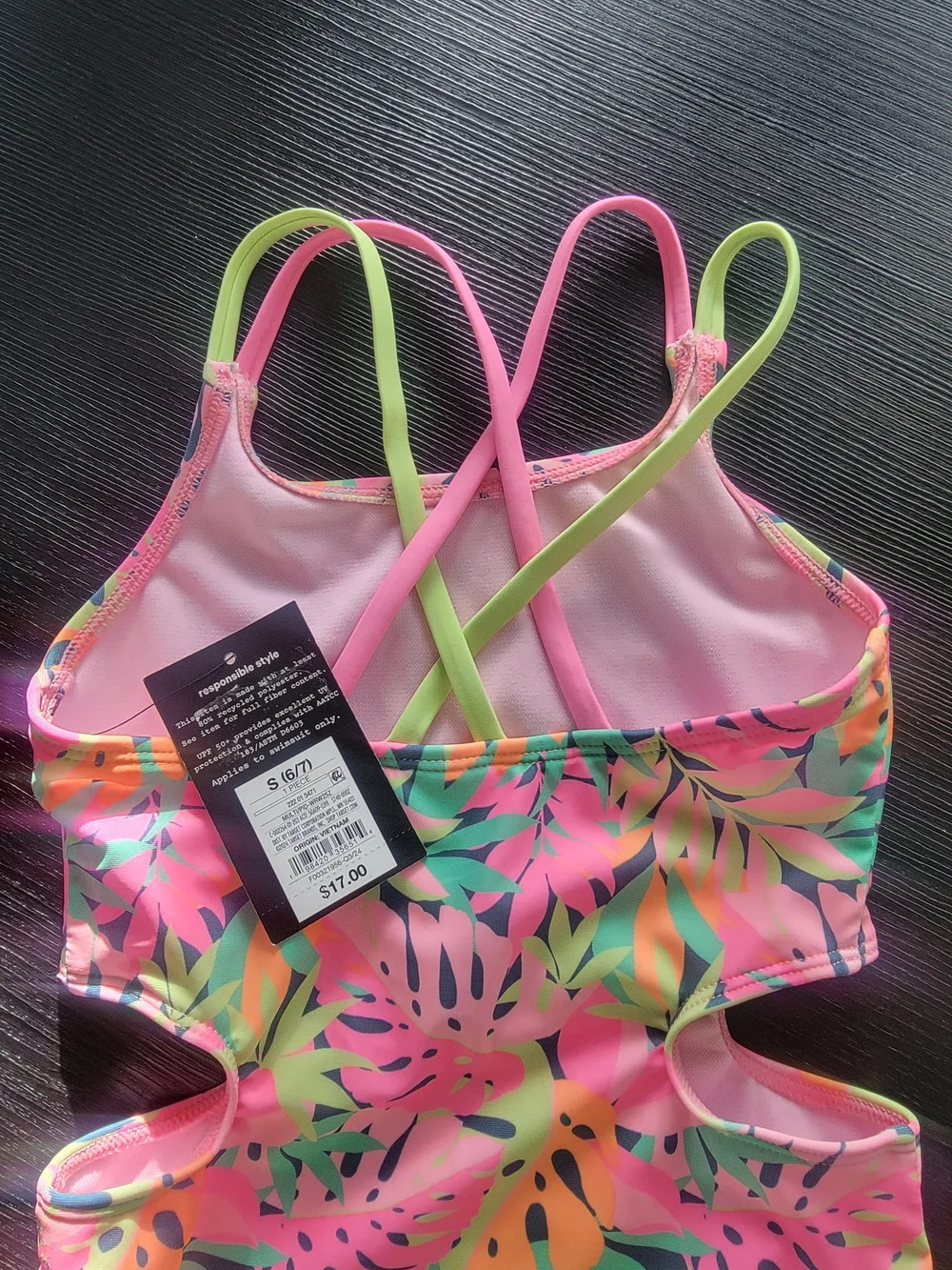 Art Class Girls One Piece Swimsuit Size S ( 6/7)